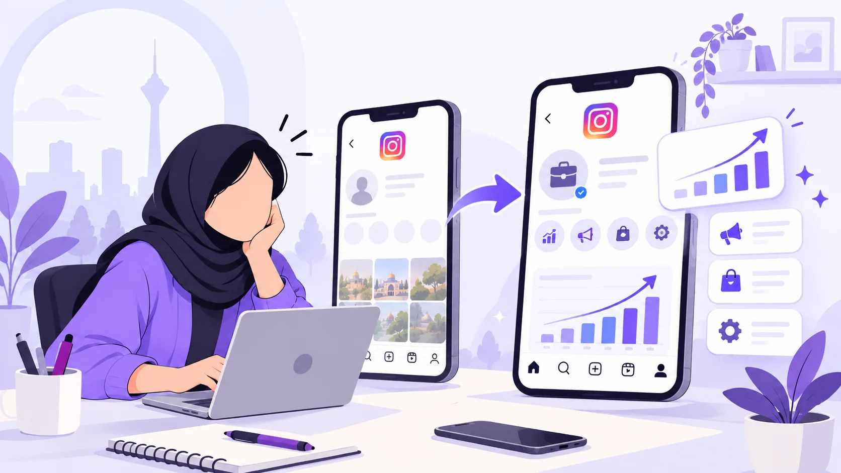 تصویر شاخص چگونه پیج اینستاگرام را بیزینس کنیم؟ آموزش کامل تصویری