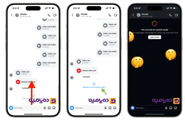 علت ناپدید شدن پیام در اینستا: فعال بودن Vanish Mode